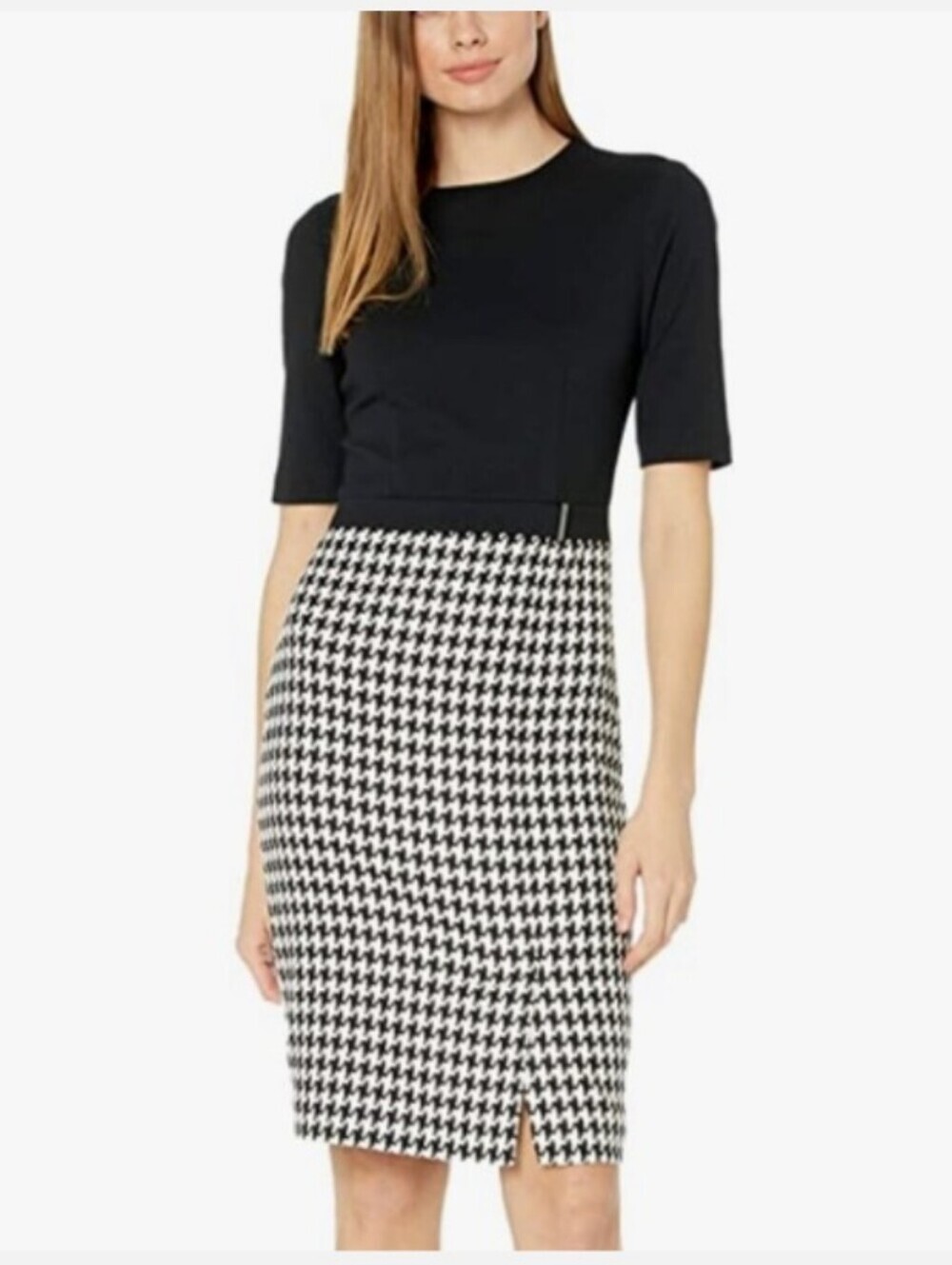 Ted Baker Johan mixed houndstooth dress Size 14 NWT